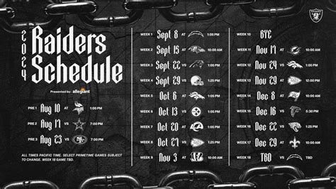 lv schedule|raiders game schedule today.